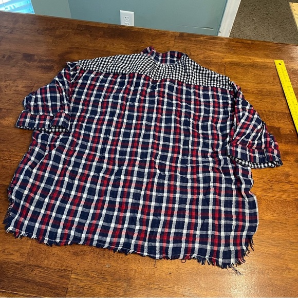 Umgee Red and Blue Plaid Casual Shirt - Picture 6 of 6